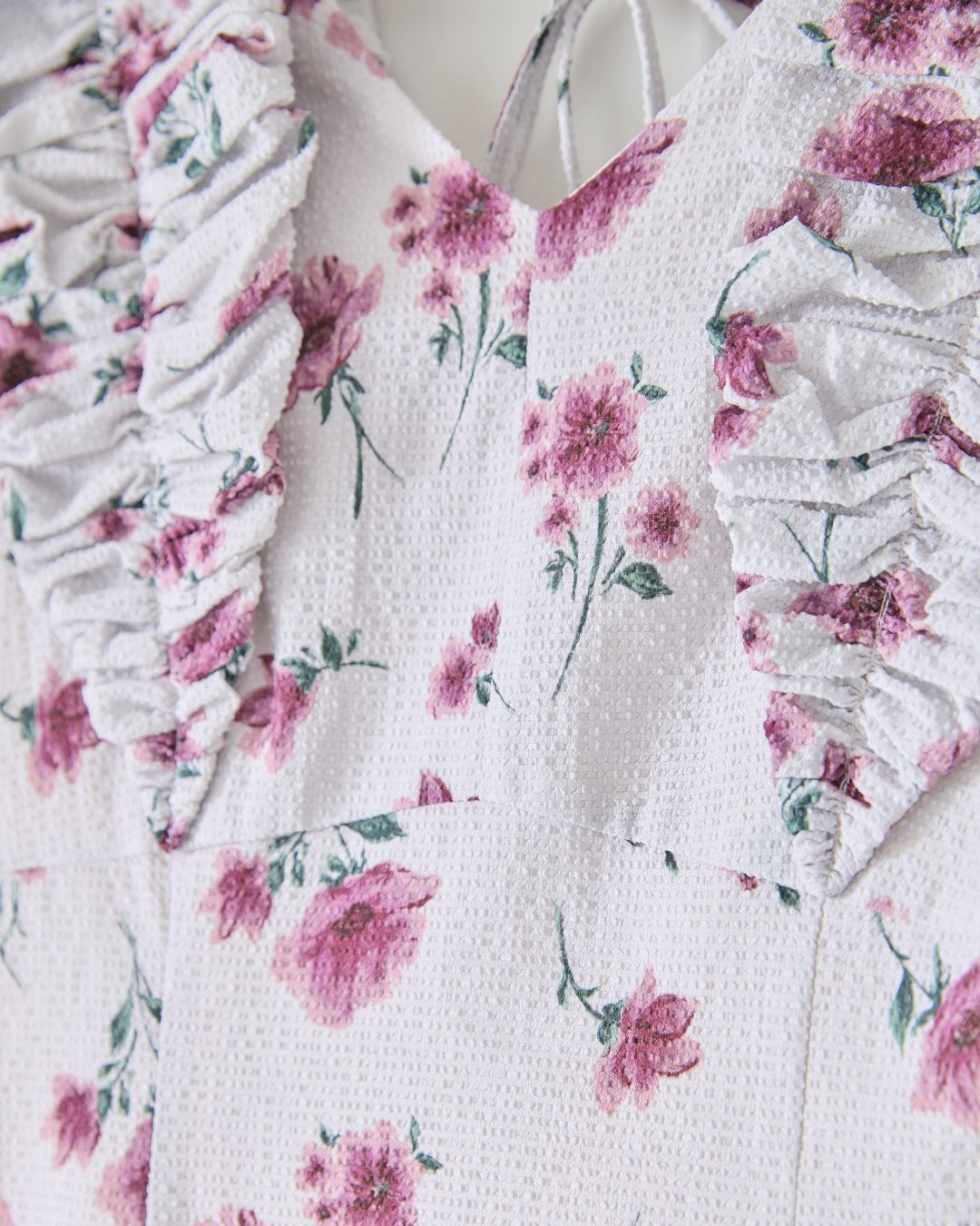 Shoulder Frill I-line Dress