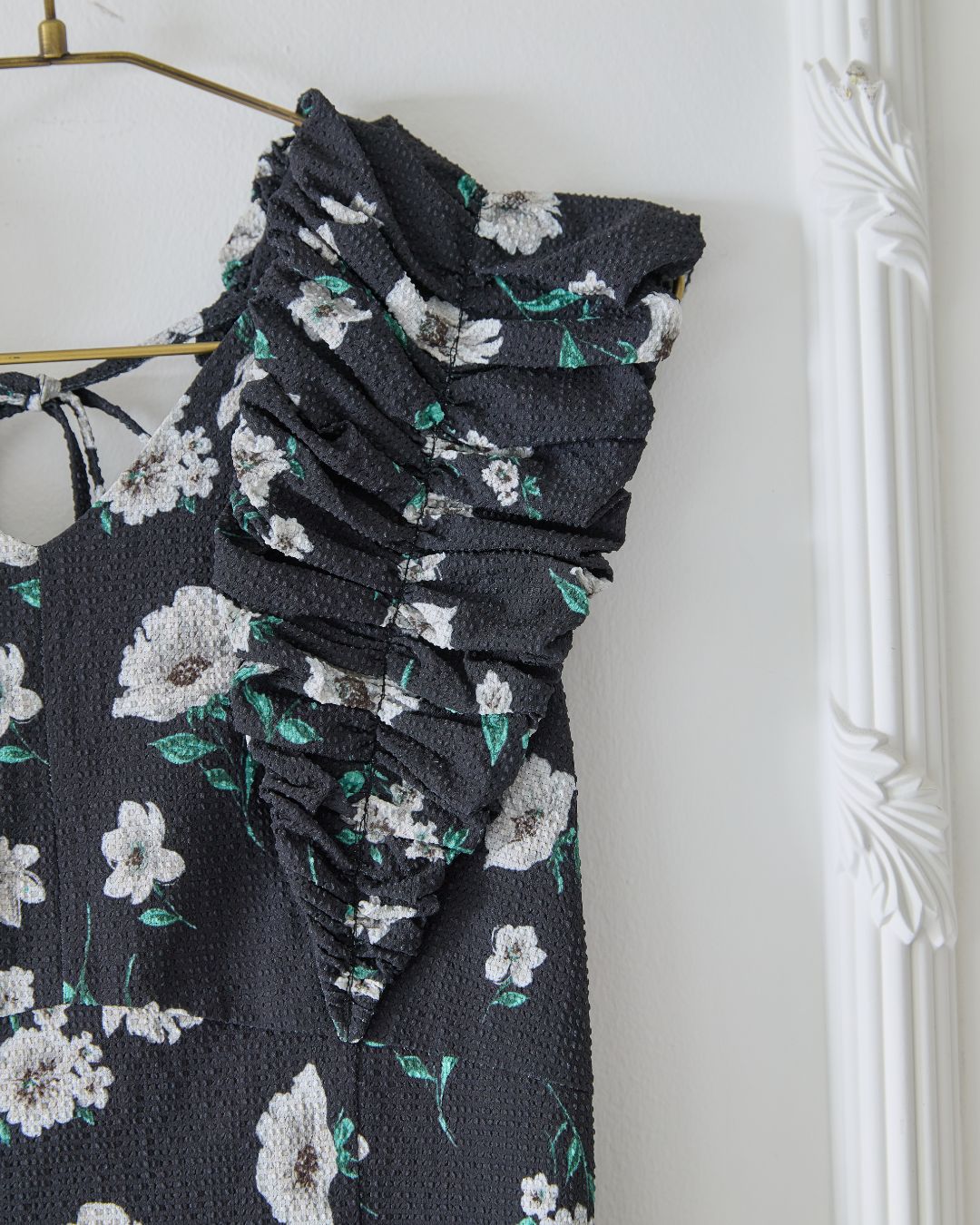 Shoulder Frill I-line Dress