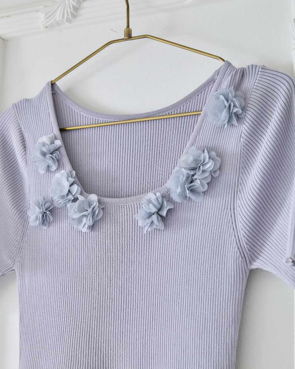 【骨格ウェーブ】Floral Jacquard Knit  Dress