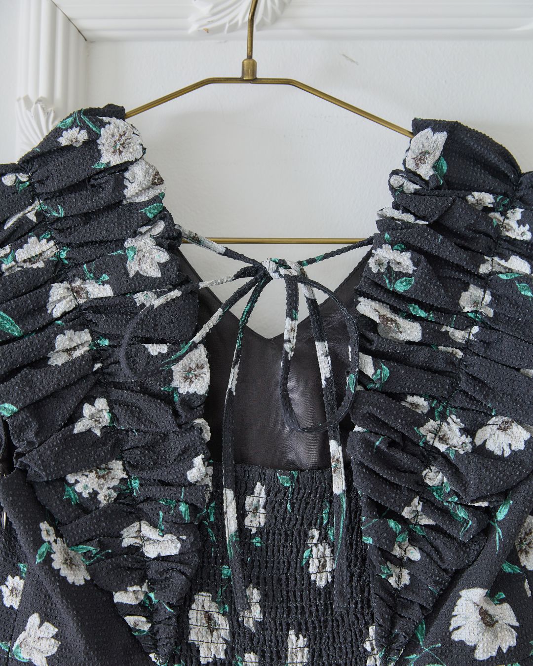 Shoulder Frill I-line Dress