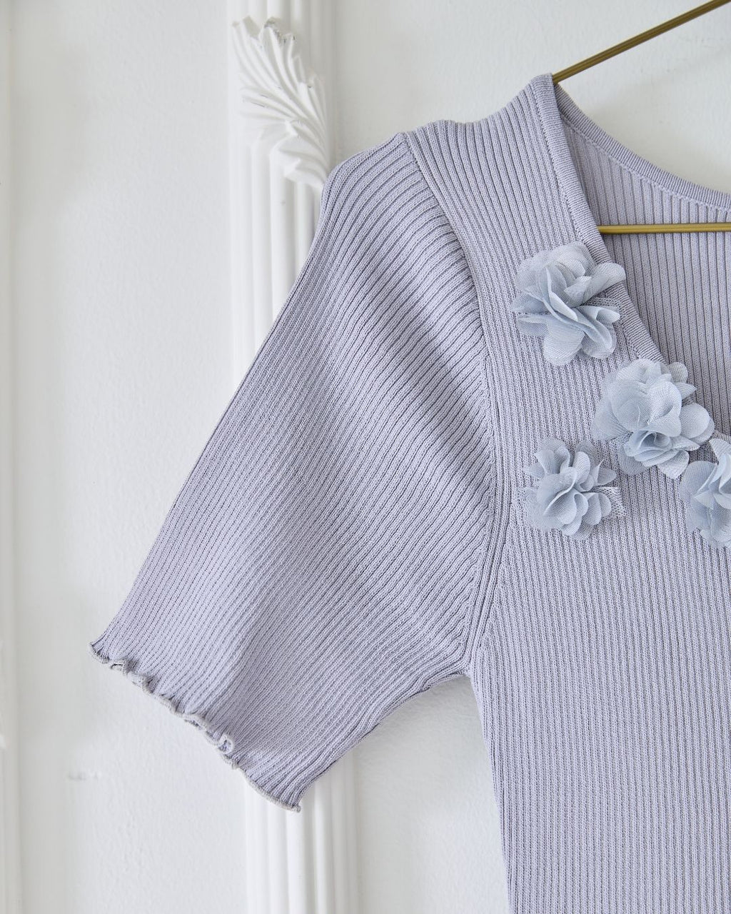 【骨格ウェーブ】Floral Jacquard Knit  Dress