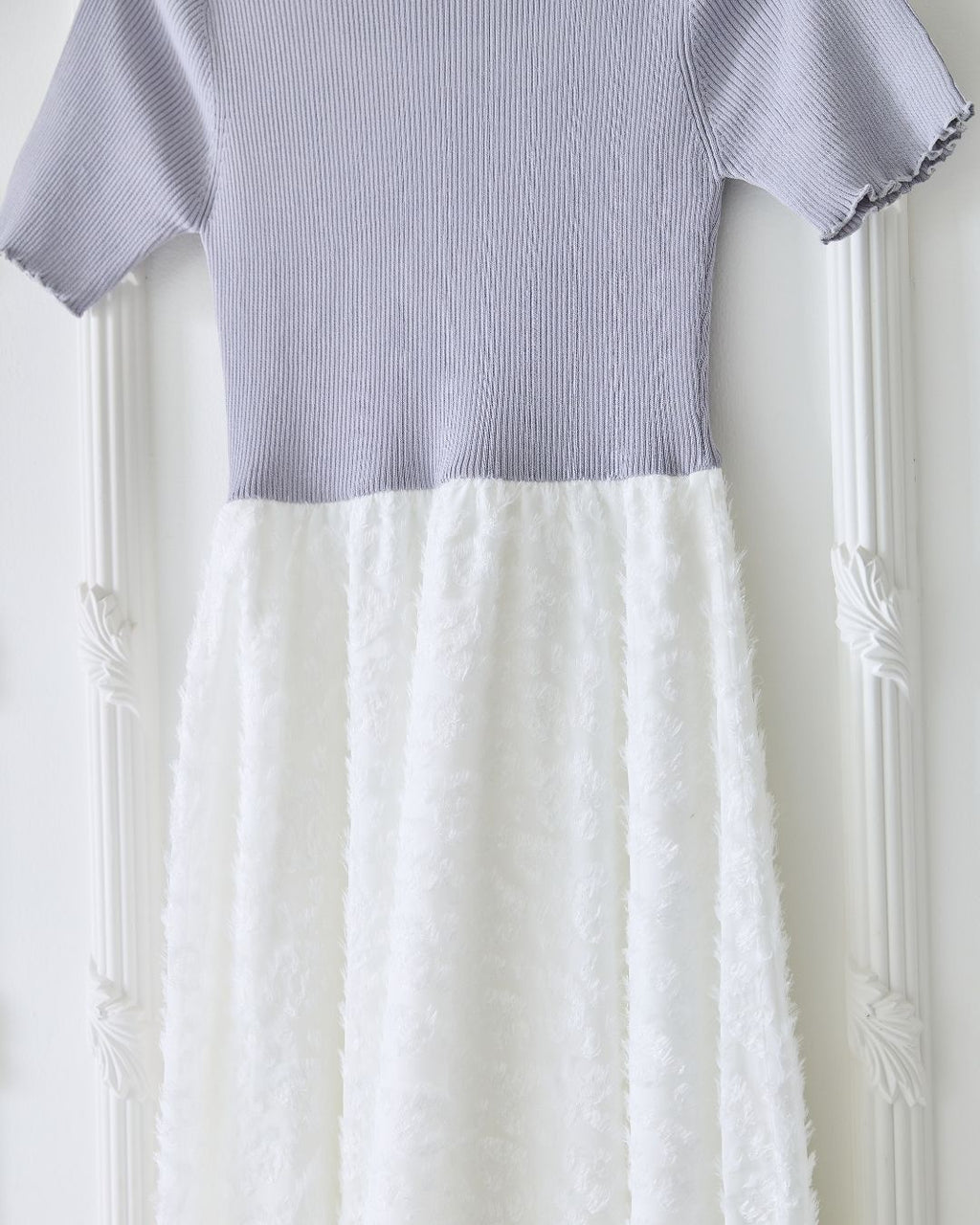 【骨格ウェーブ】Floral Jacquard Knit  Dress