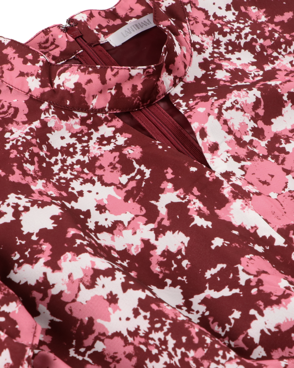 Frill Cutting Print dress