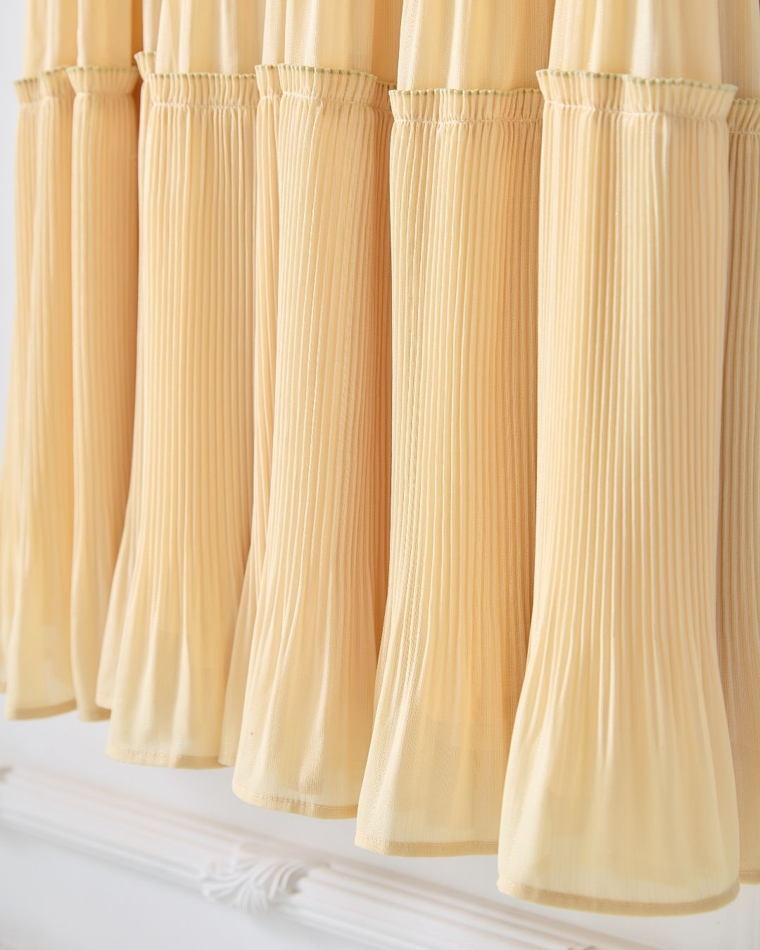 Frill Pleated Tiered Dress