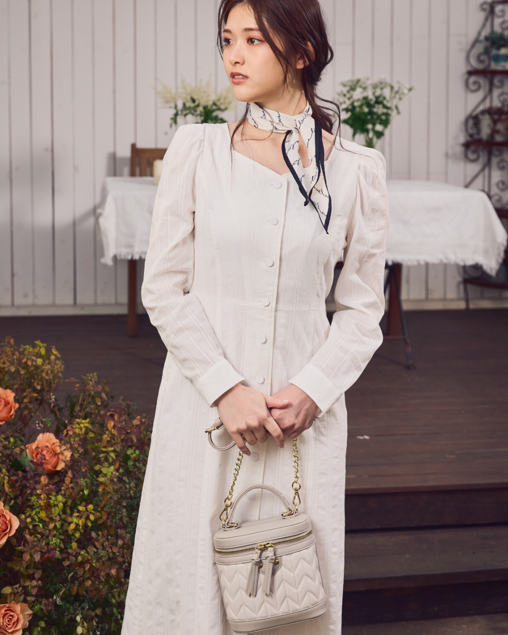 Stripe Lace Garden Dress