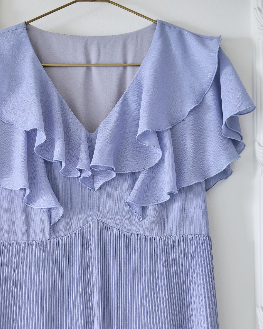 Frill Pleated Tiered Dress