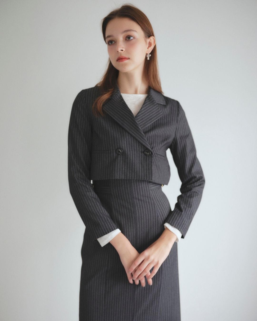 Pinstripe Short Jacket