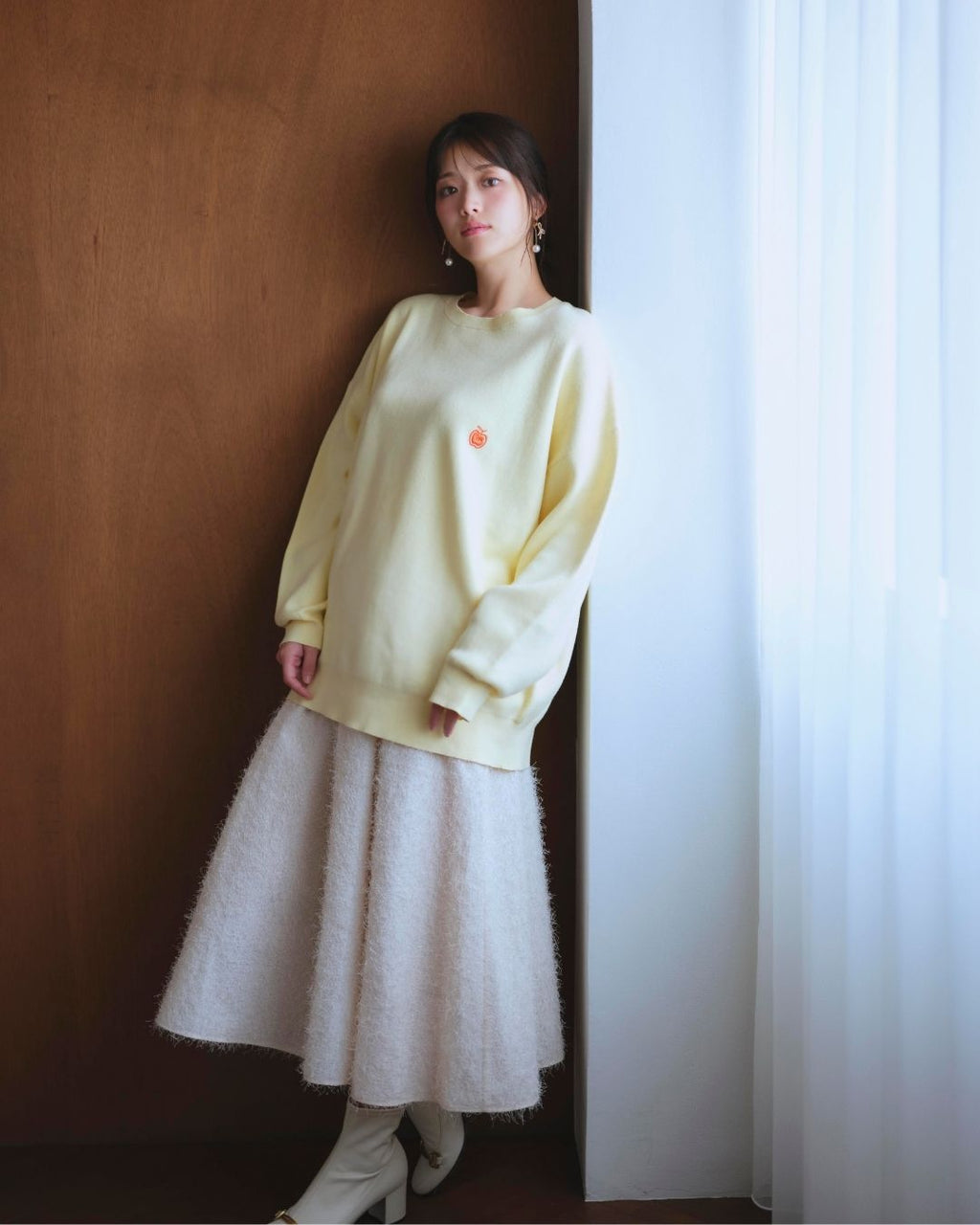 【Unisex】Onepoint Over Knit