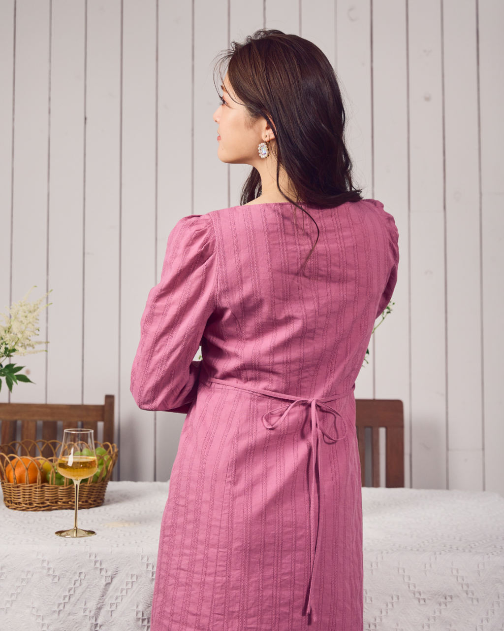 Stripe Lace Garden Dress