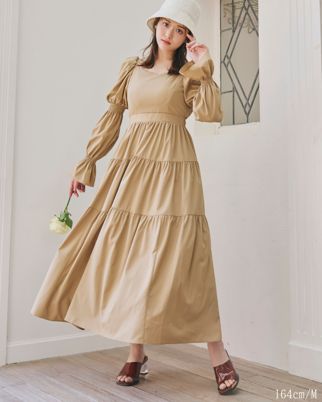 Puff Sleeve Tiered Dress