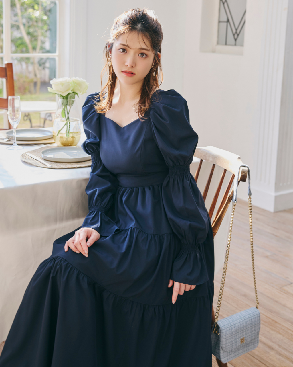 Puff Sleeve Tiered Dress