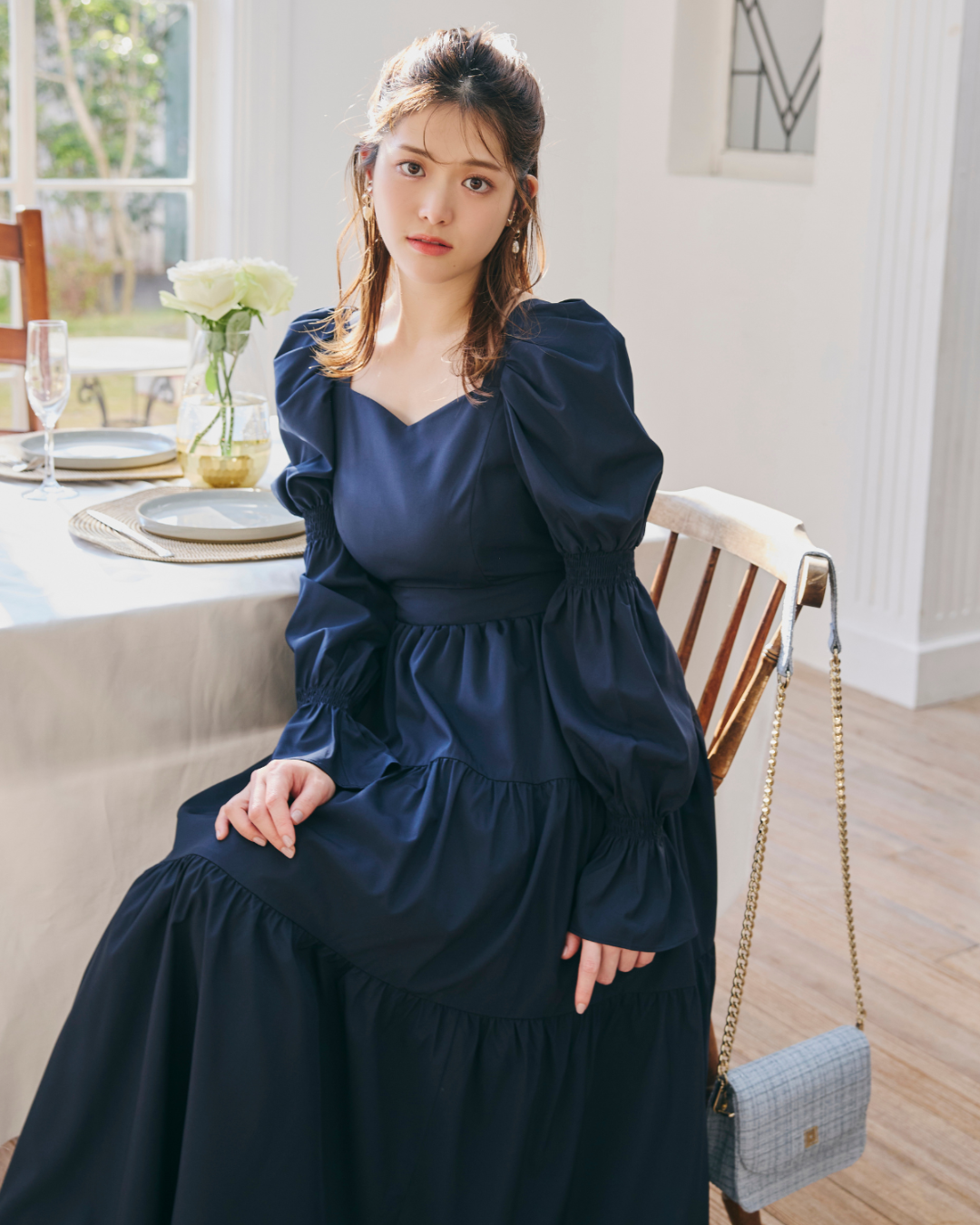 Puff Sleeve Tiered Dress