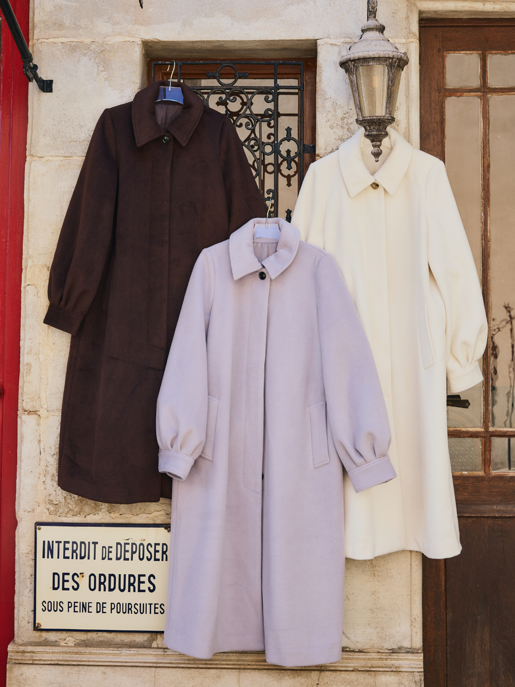 Soutien Collar Puff Sleeve Coat