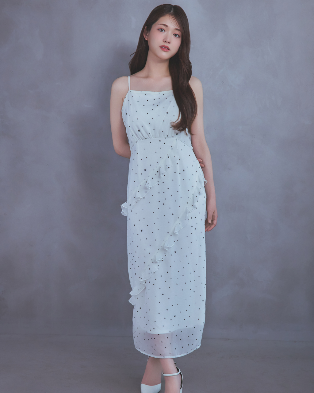 Frilled camisole dress