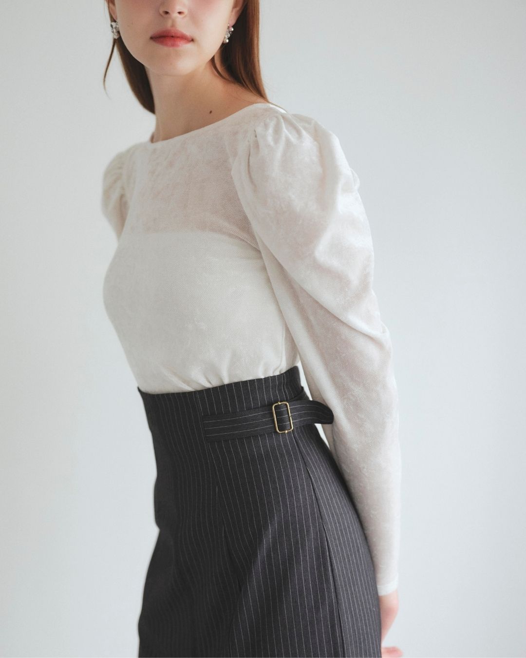 Flower Camisole & Sheer Velor Set