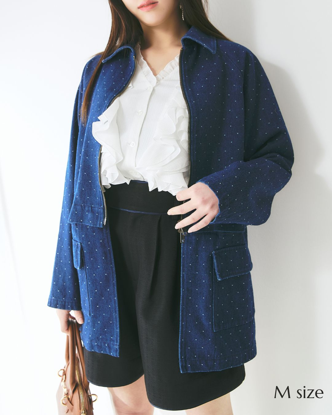 【UNISEX】Dot Denim Cover All