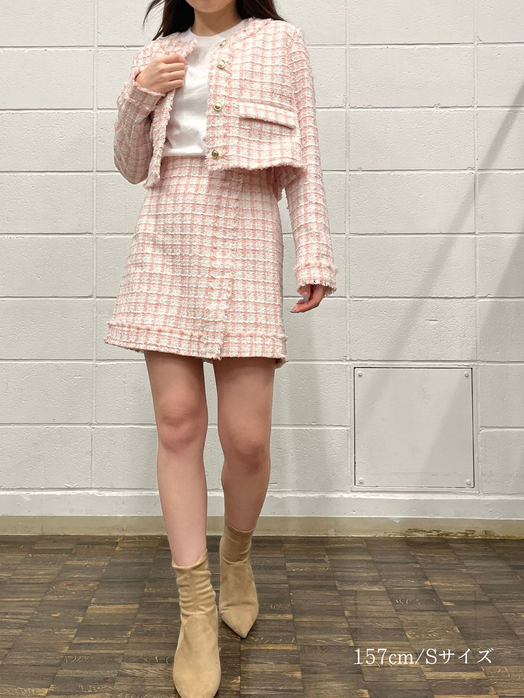 Check Tweed Skirt(short pants)