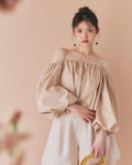 【GirlsAward着用】Off Shoulder Puff Blouse