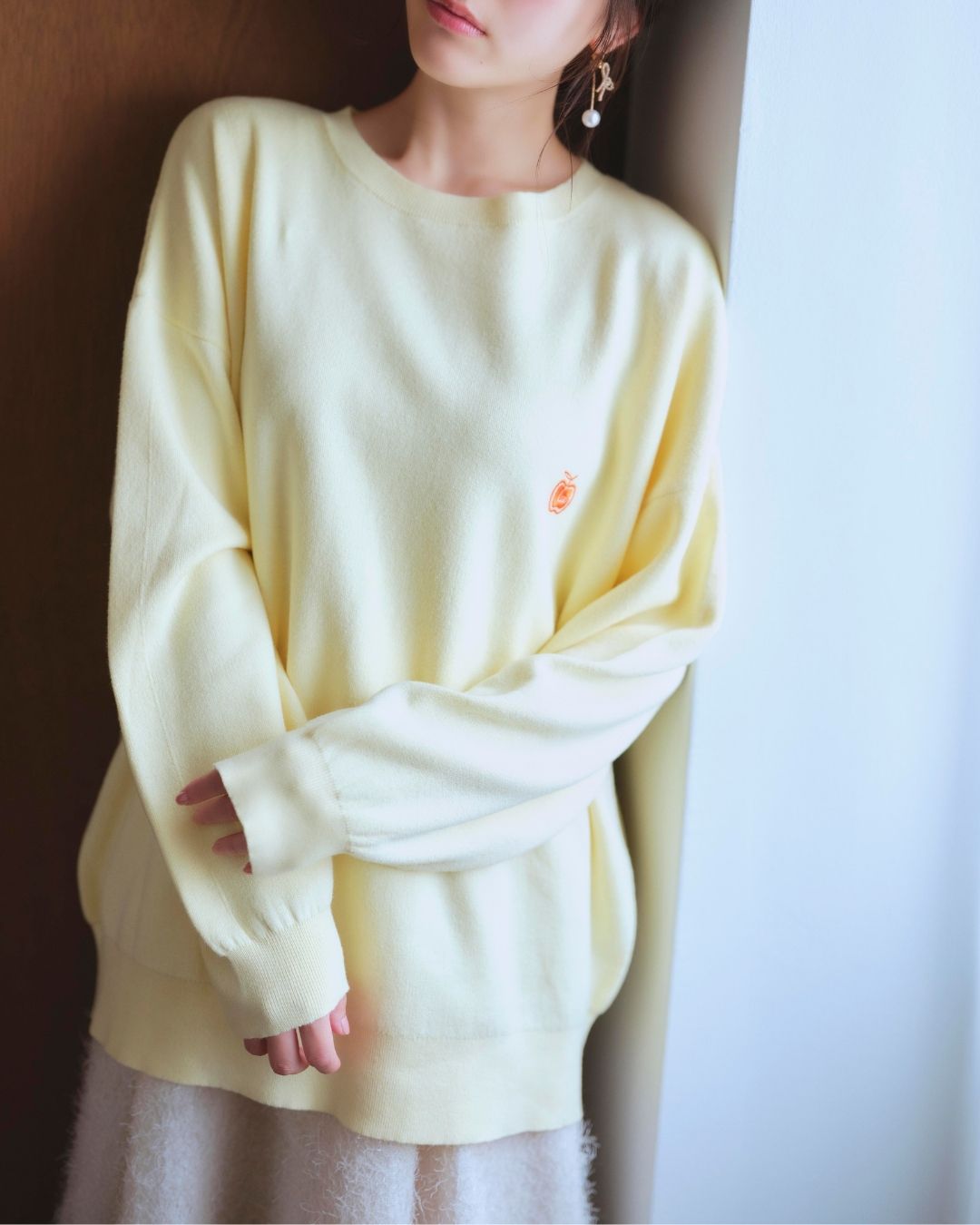 【Unisex】Onepoint Over Knit