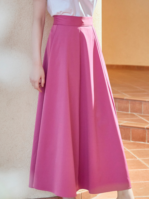【POPUP】Color Long Flare Skirt