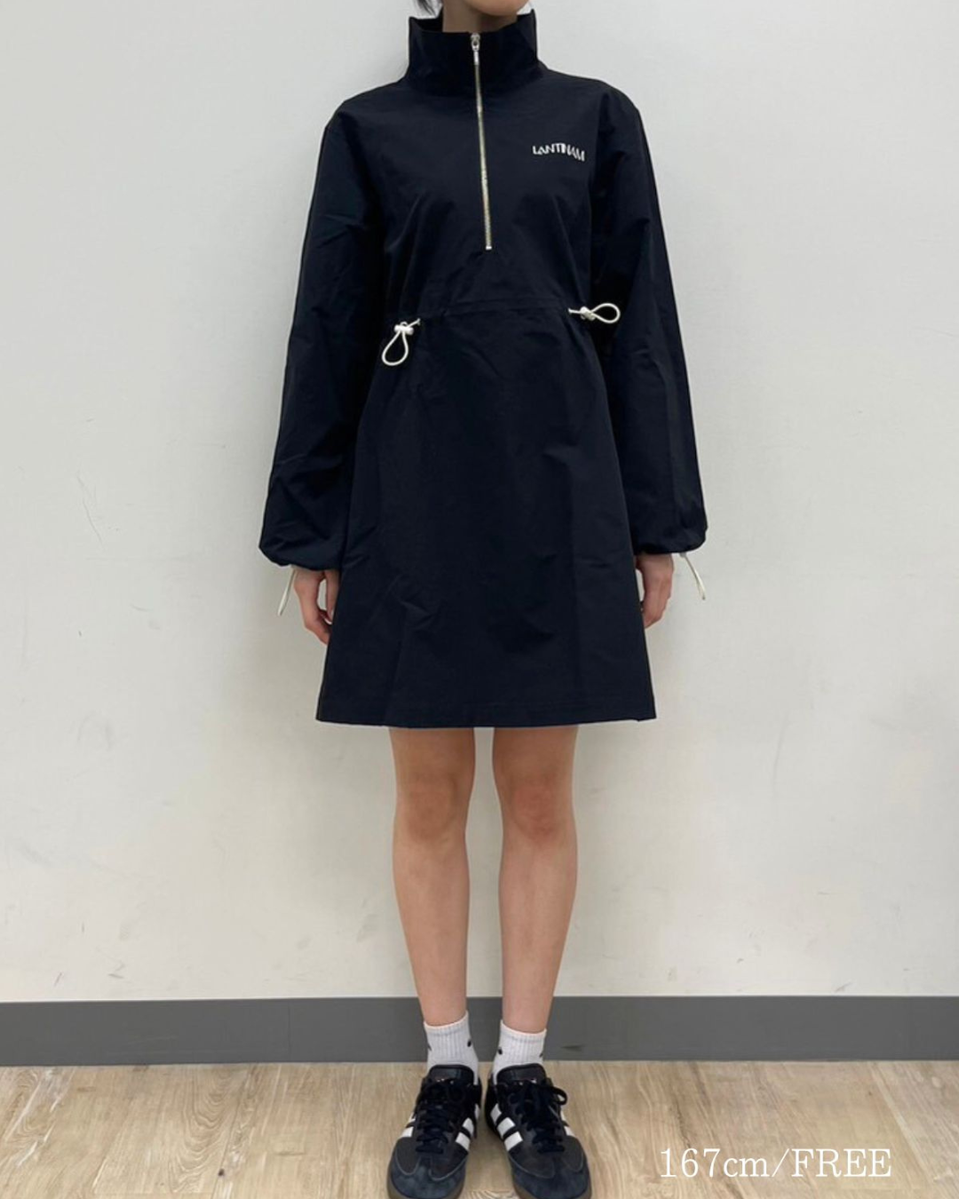 Half Zip  Hoodie Dress