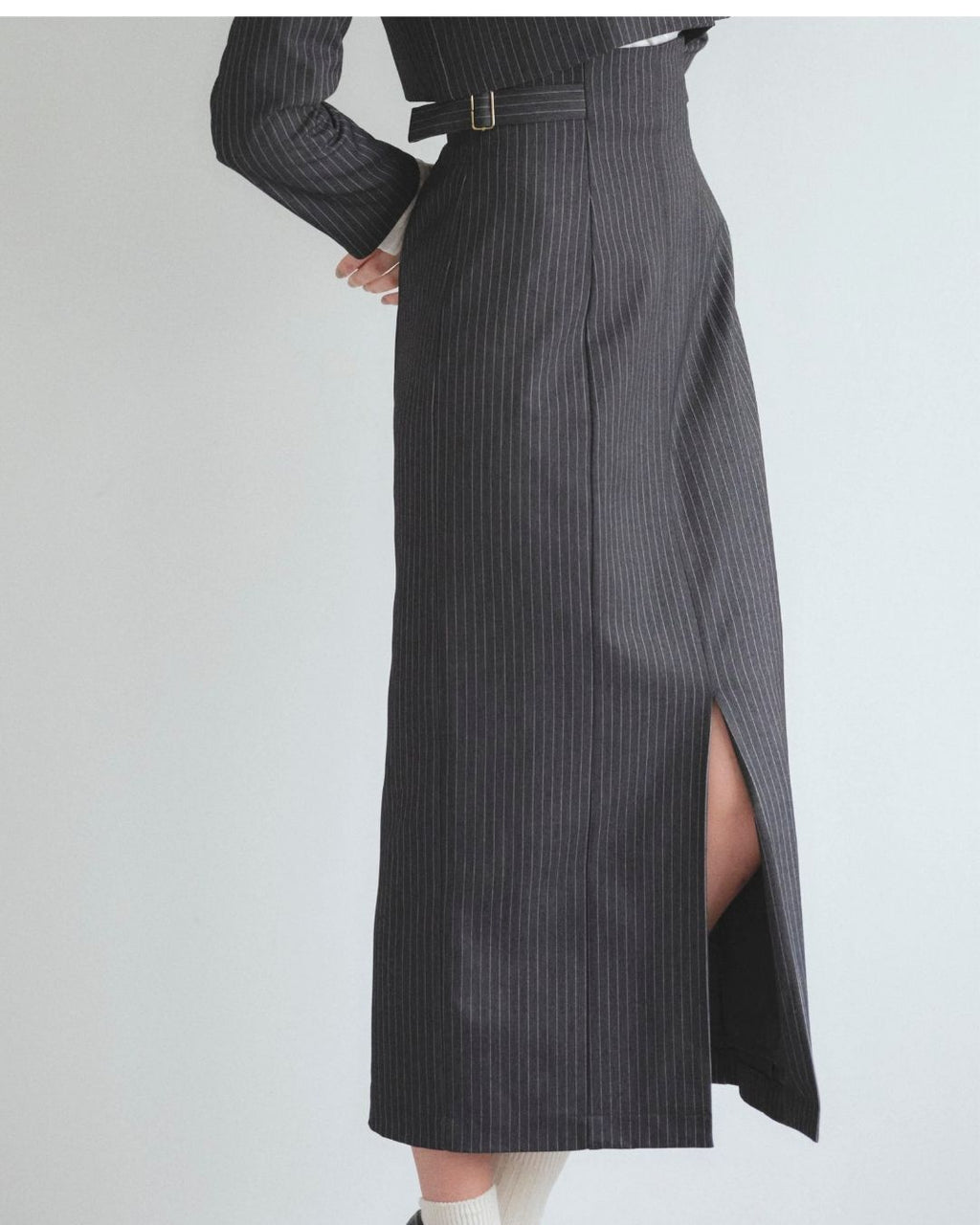 Pinstripe Narrow Skirt