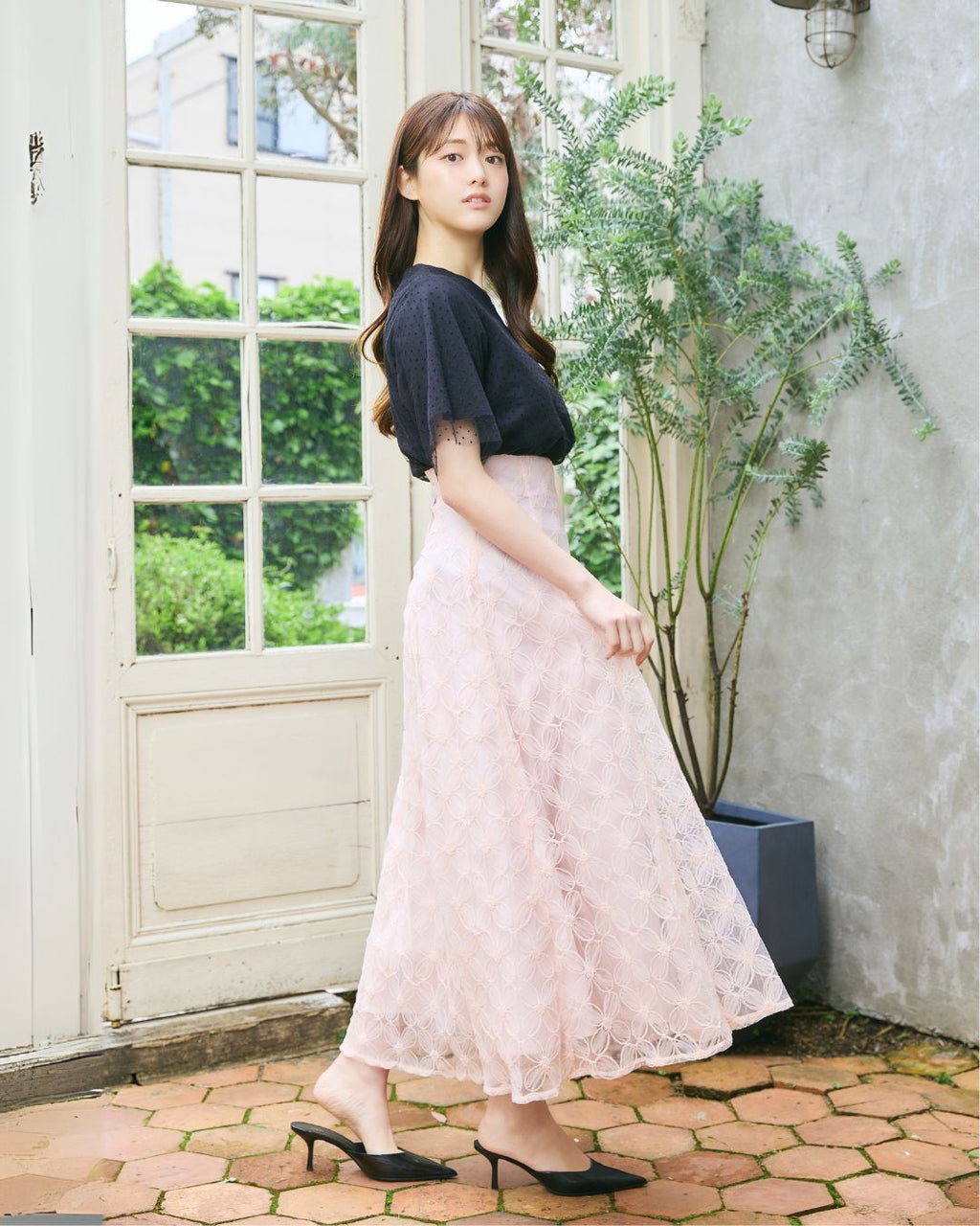 Tule Flower Flare Skirt