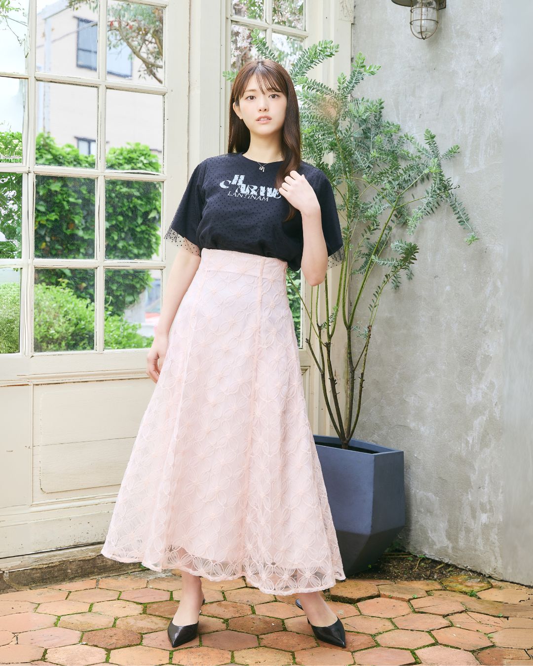 Tule Flower Flare Skirt