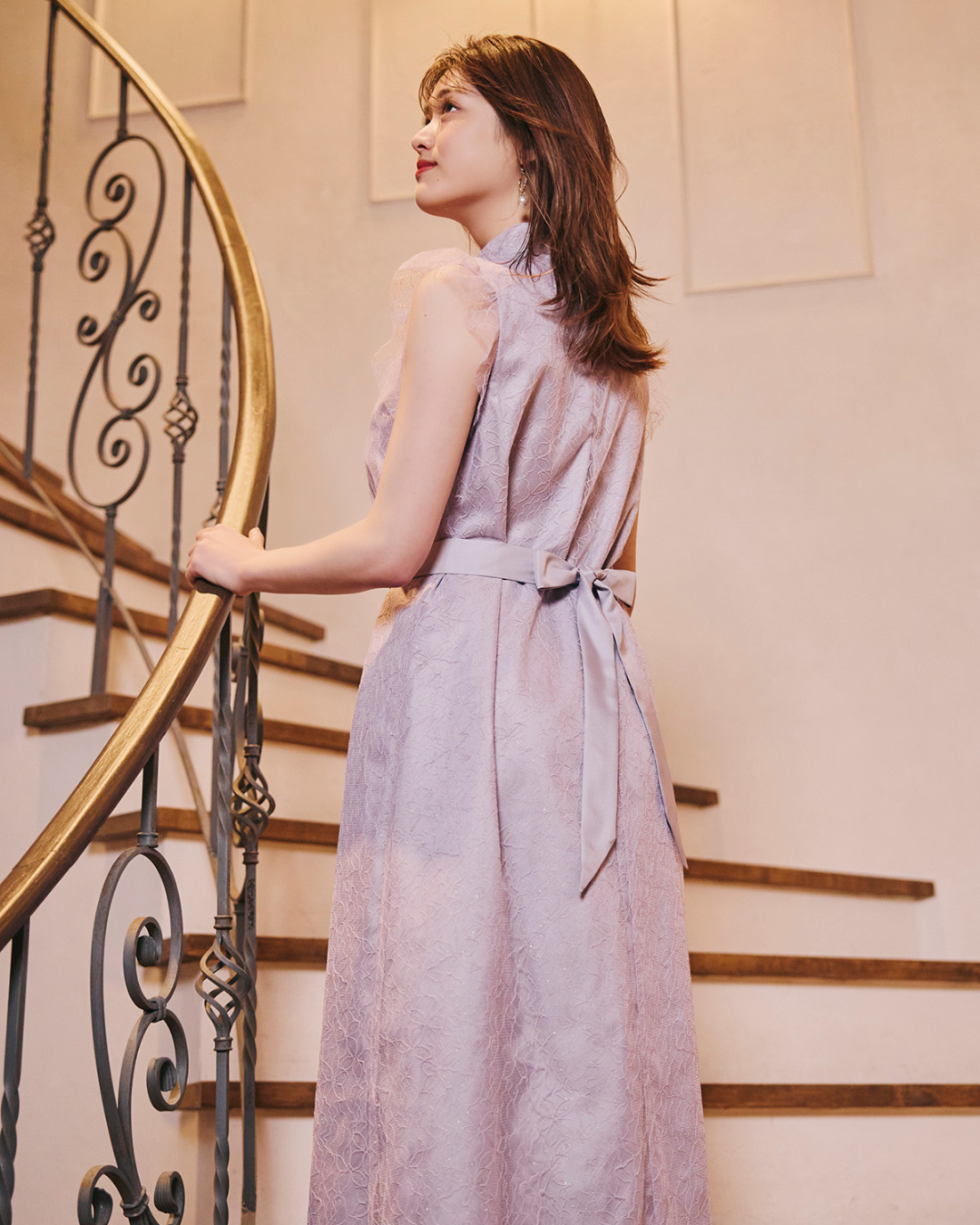 Lame Flower Tulle Dress