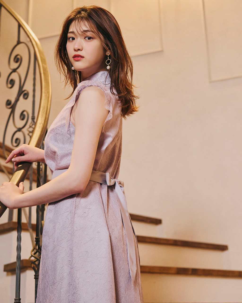 Lame Flower Tulle Dress