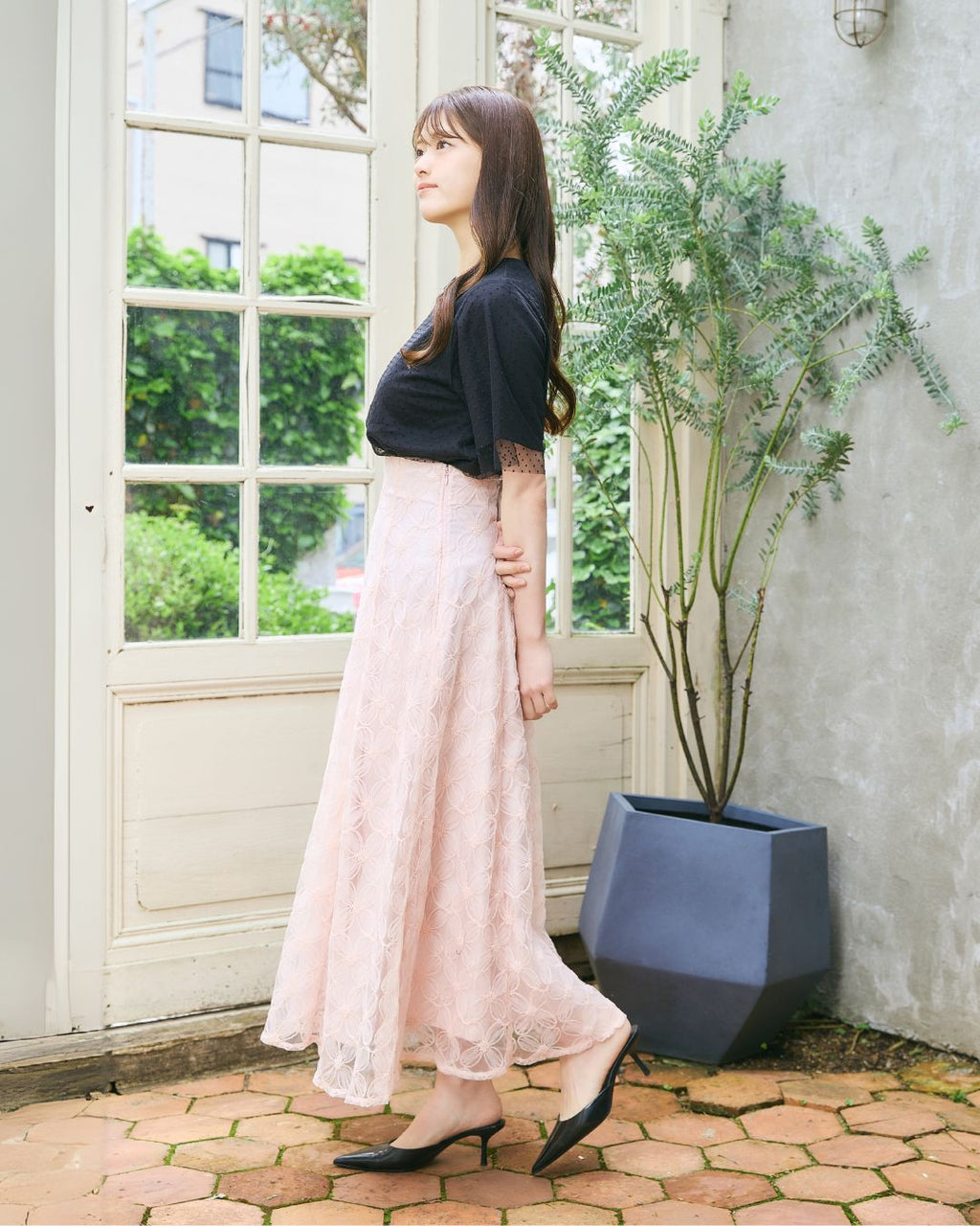 Tule Flower Flare Skirt