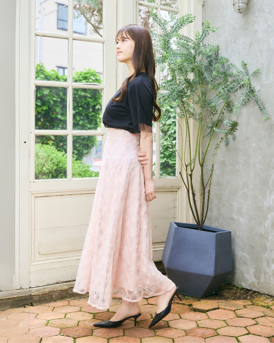 Tule Flower Flare Skirt