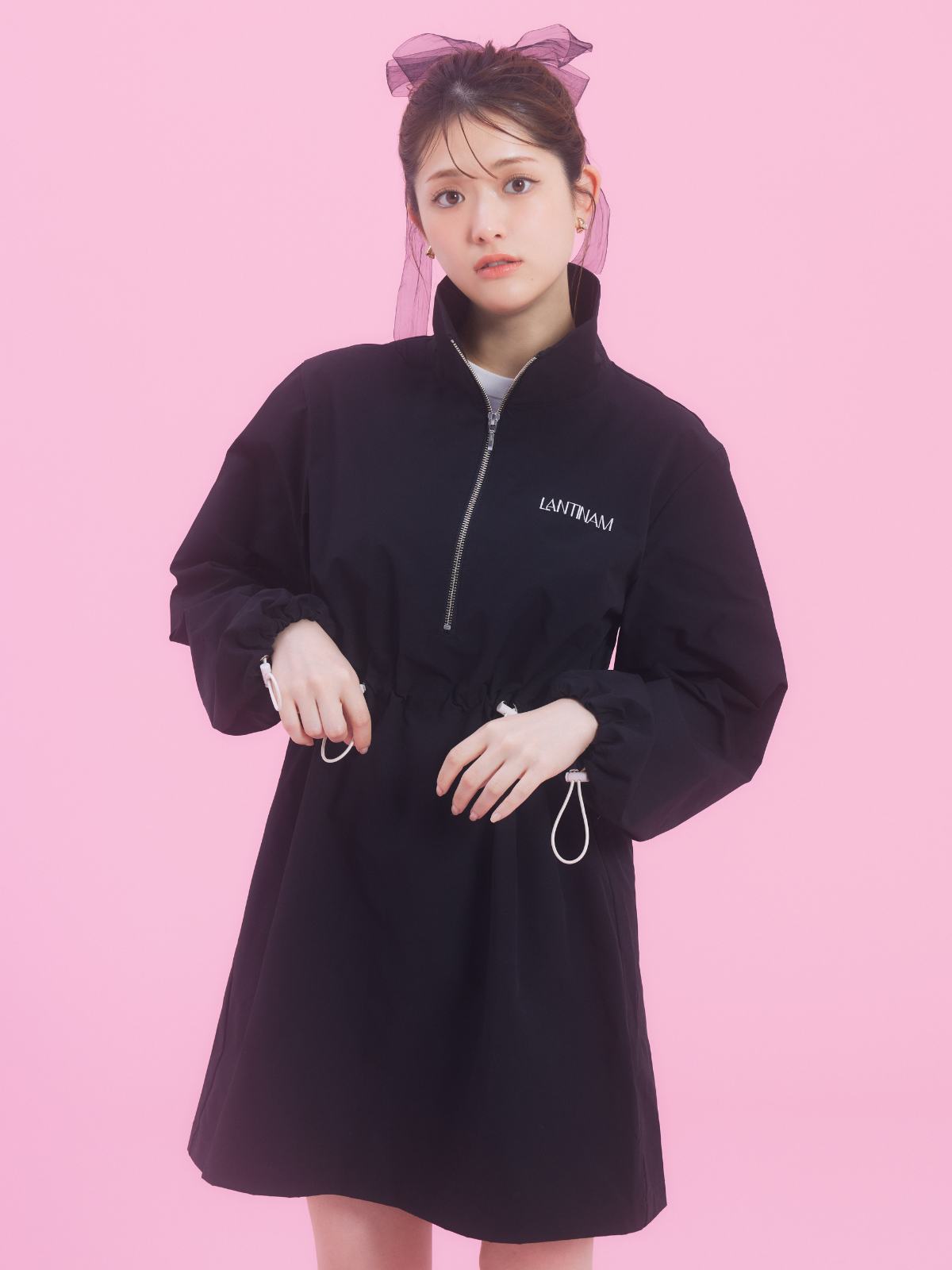 Half Zip Hoodie Dress – LANTINAM Half Zip Hoodie Dress – LANTINAM