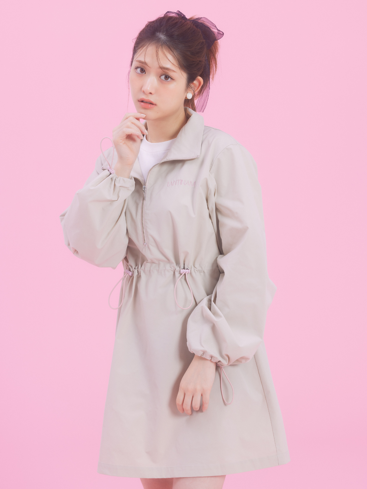 Half Zip Hoodie Dress – LANTINAM Half Zip Hoodie Dress – LANTINAM