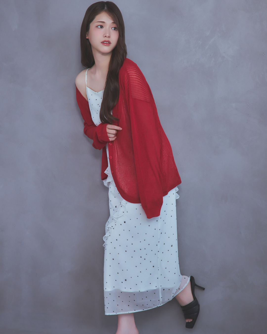 Sheer long cardigan
