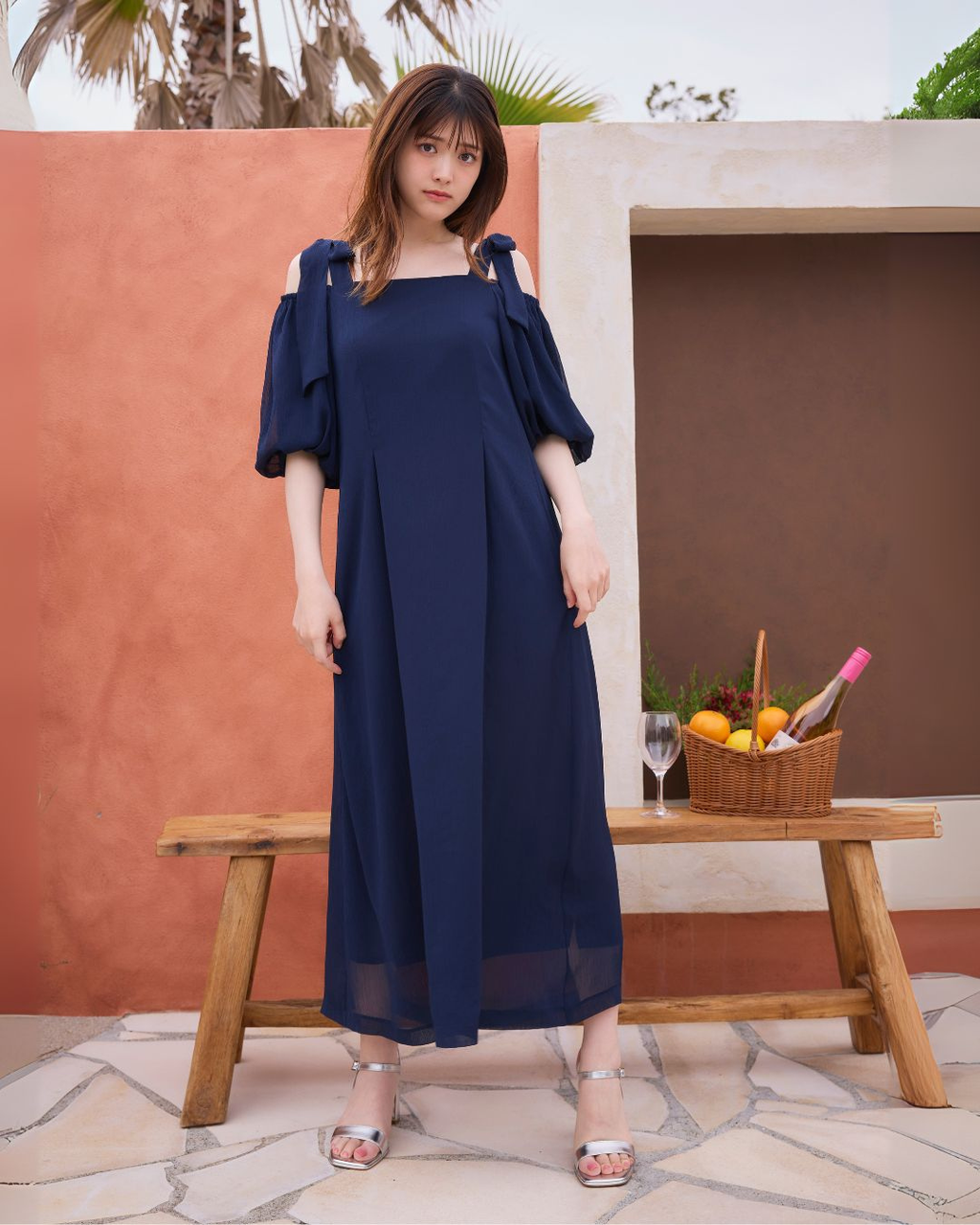 Lisianthus Ribbon Off Shoulder Dress