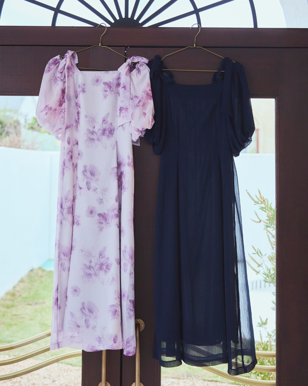 Lisianthus Ribbon Off Shoulder Dress