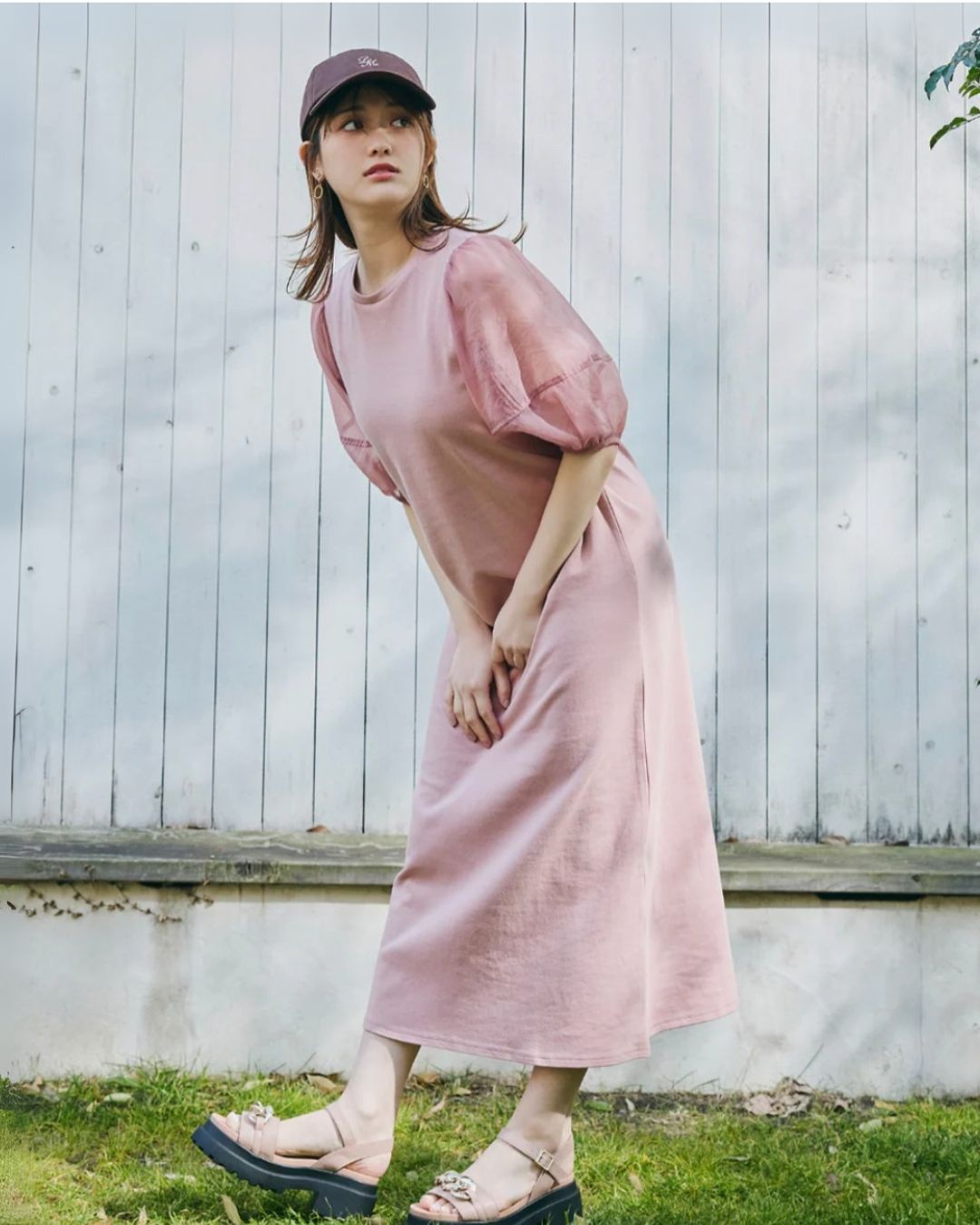 Sheer Sleeve T-shirt dress