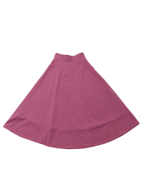 Color Long Flare Skirt