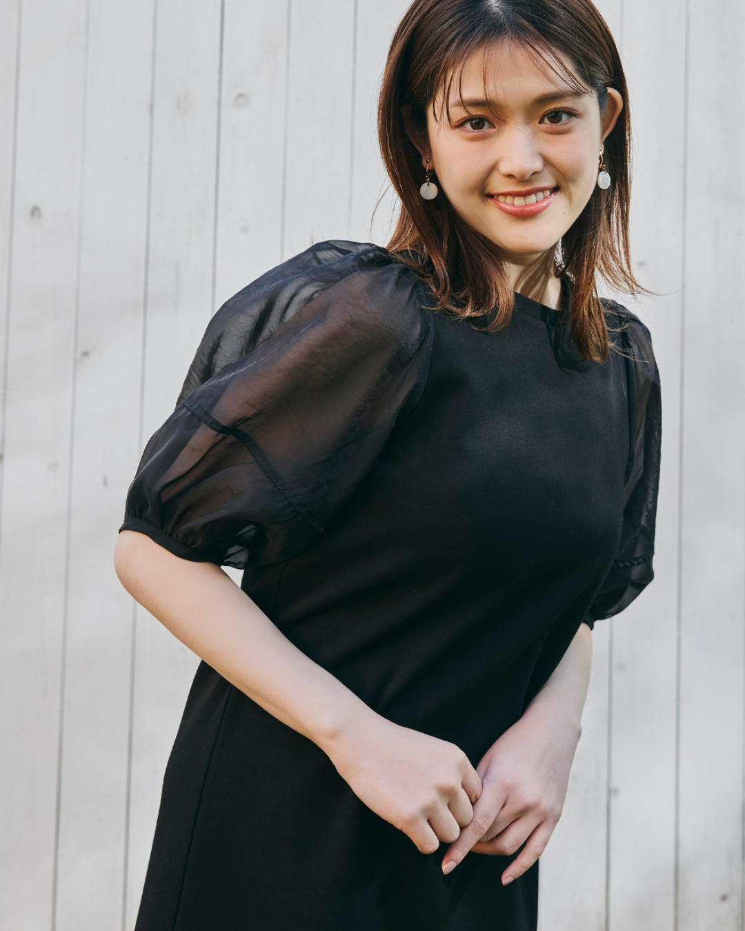 Sheer Sleeve T-shirt dress