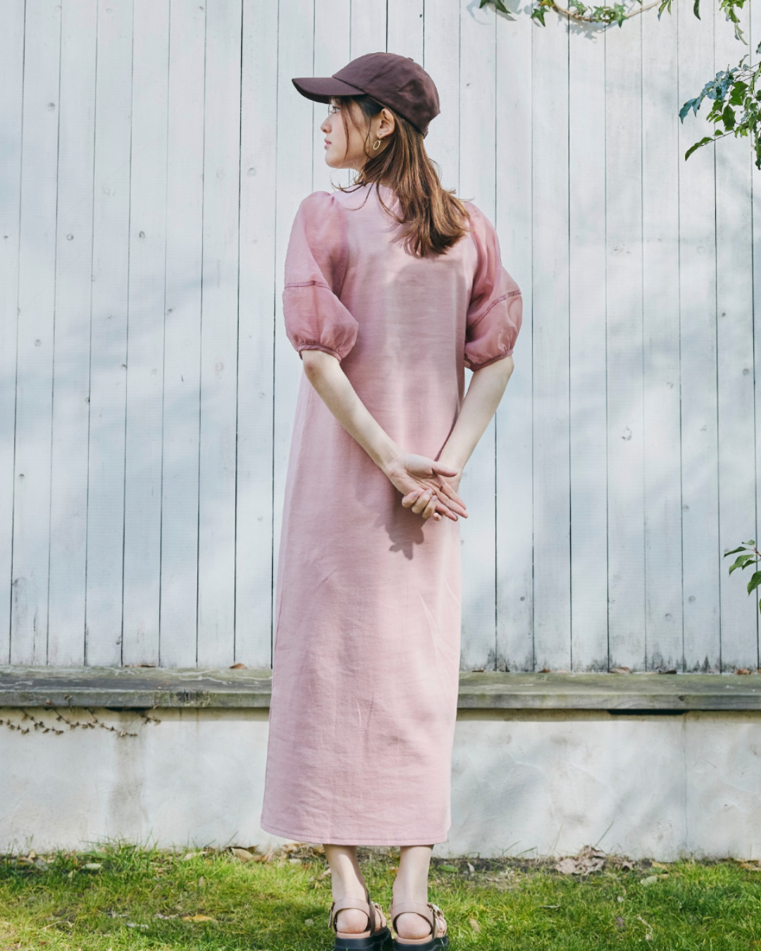 Sheer Sleeve T-shirt dress
