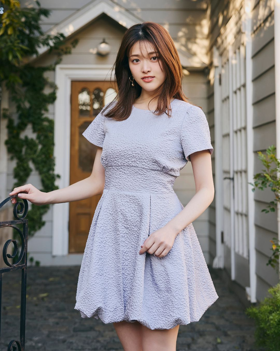 【GirlsAward加藤ナナさん着用】Jacquard Balloon Minidress