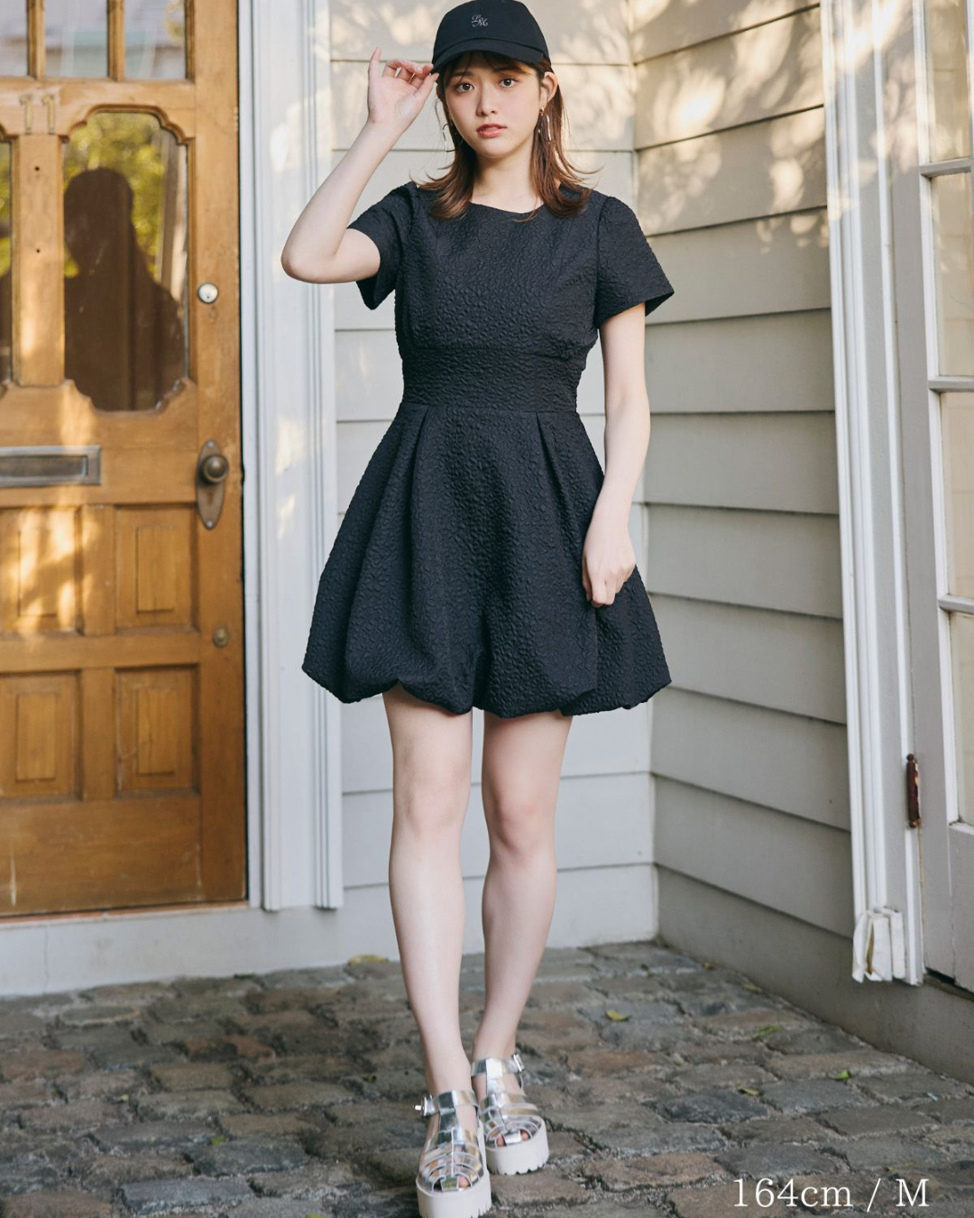 【GirlsAward加藤ナナさん着用】Jacquard Balloon Minidress