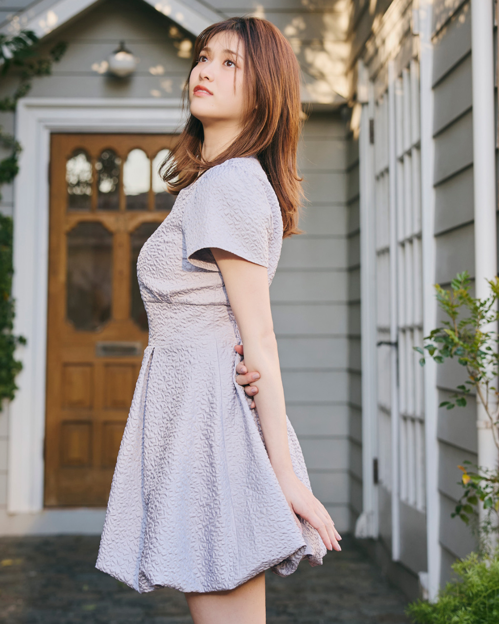 【GirlsAward加藤ナナさん着用】Jacquard Balloon Minidress