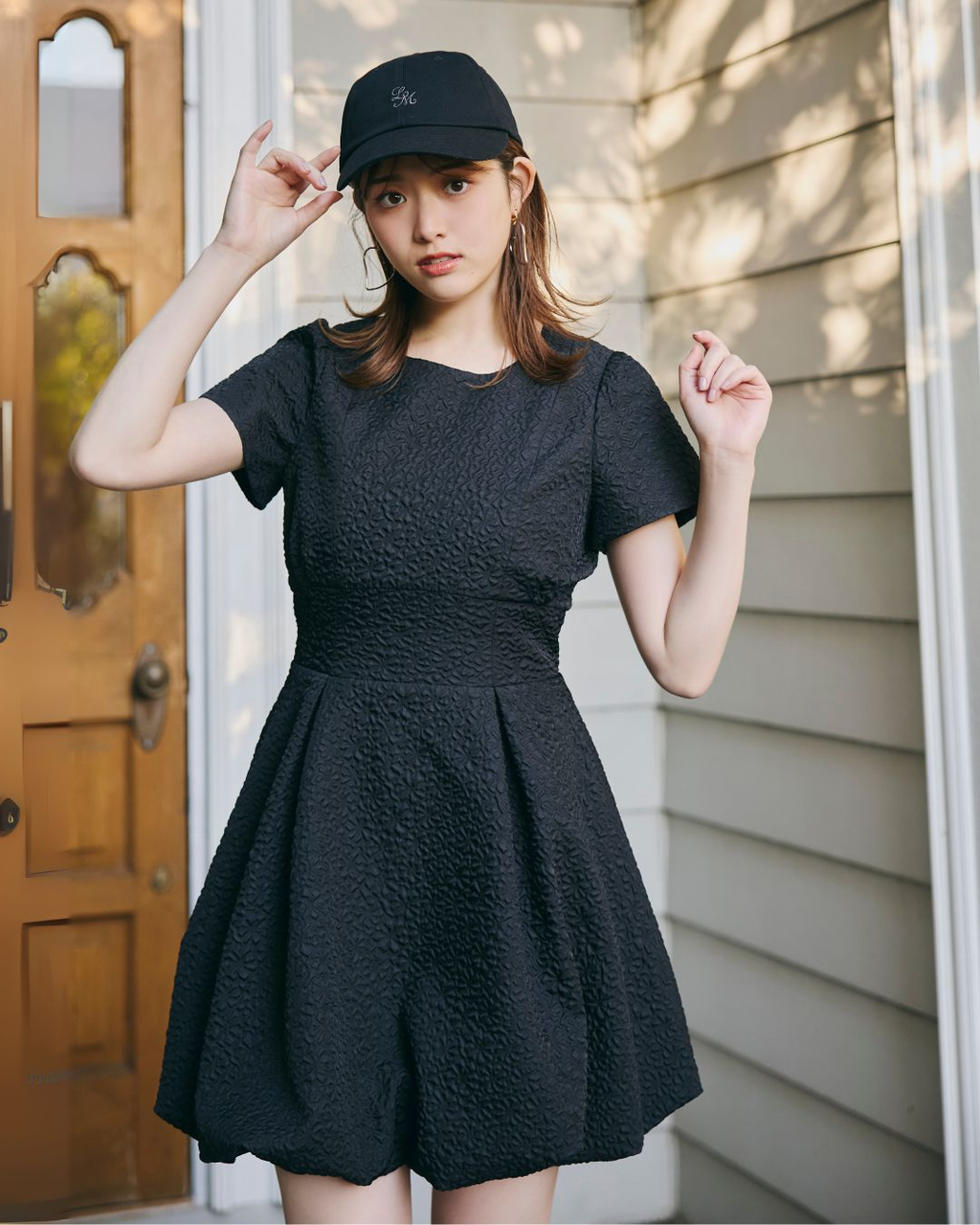 【GirlsAward加藤ナナさん着用】Jacquard Balloon Minidress