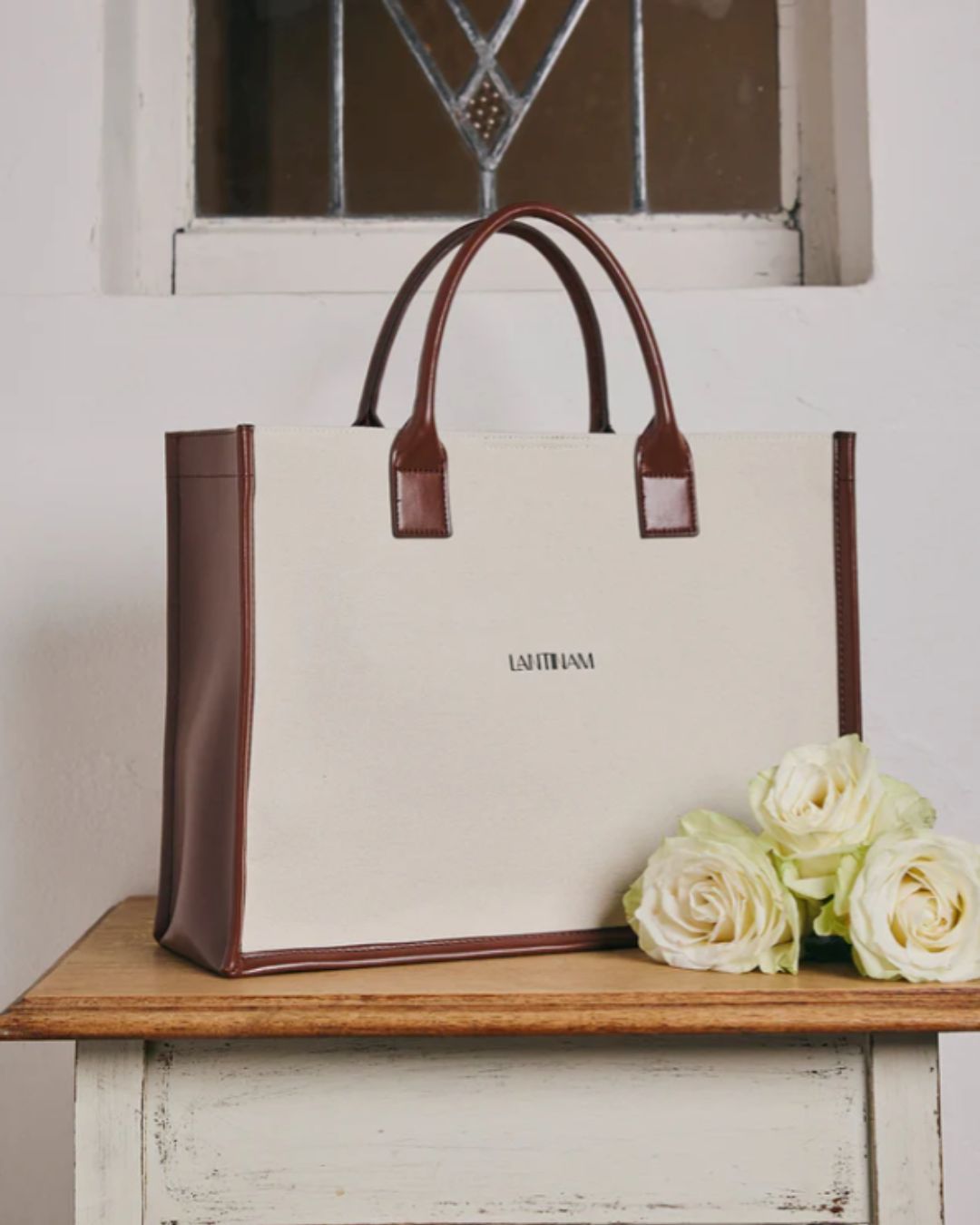Lantinam Canvas Leather Tote
