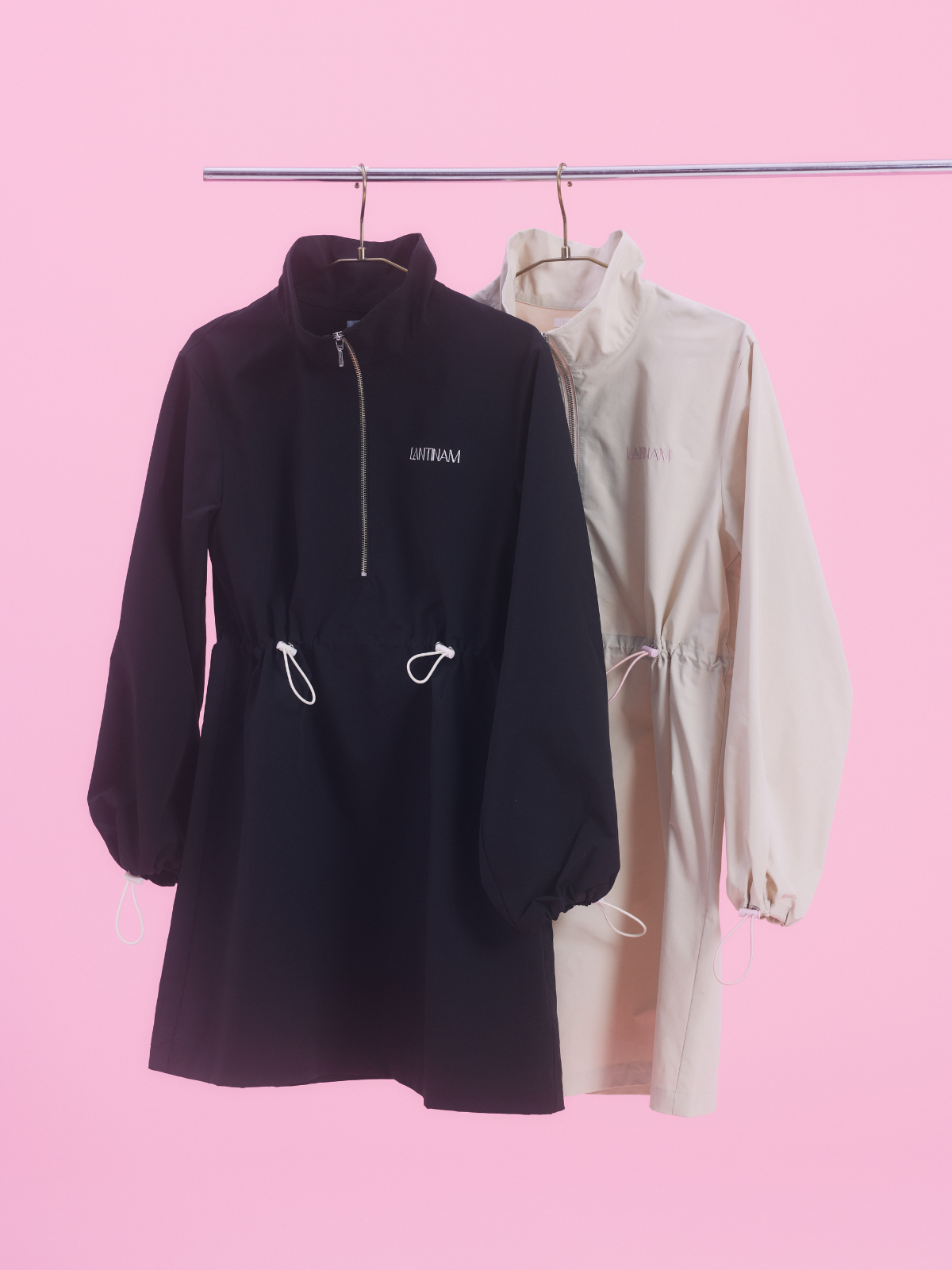 Half Zip Hoodie Dress – LANTINAM Half Zip Hoodie Dress – LANTINAM