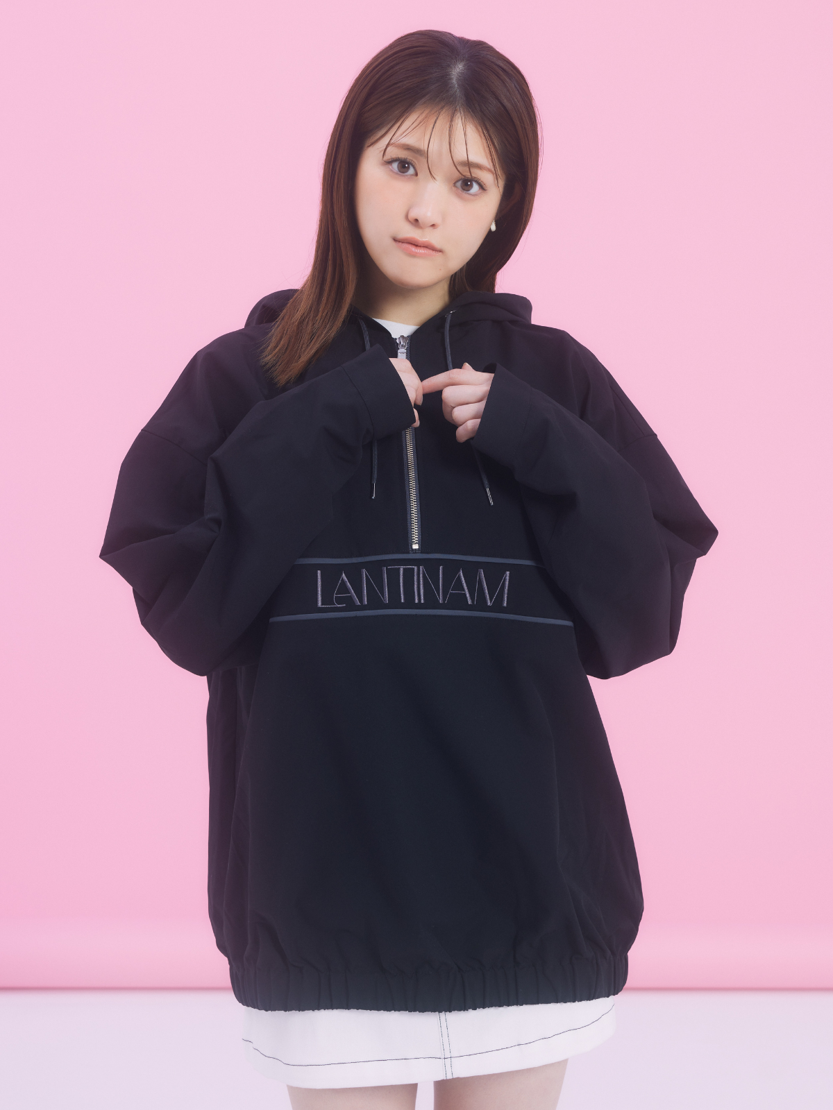 【ユニセックス】Half Zip Anorak Hoodie