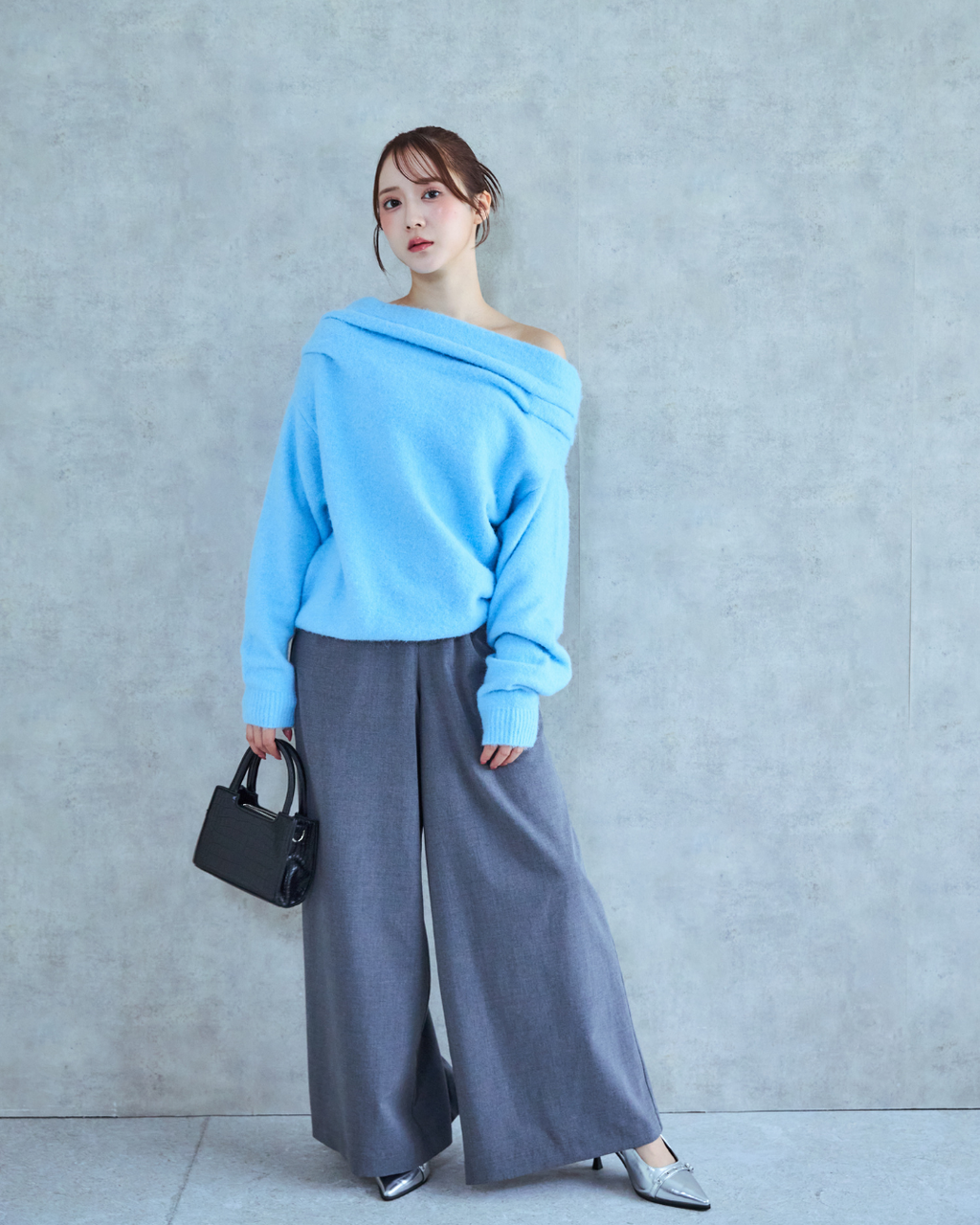 Asymmetry Drape Knit