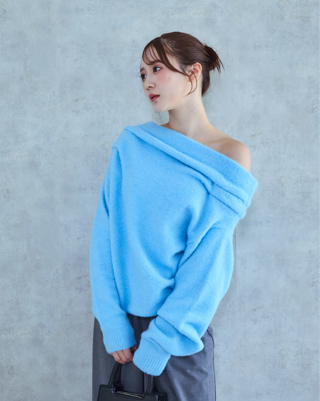 Asymmetry Drape Knit